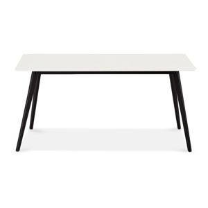 Bílý jídelní stůl s černými nohami Furnhouse Life, 160 x 90 cm
