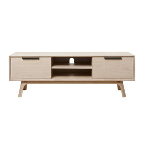 TV stolek z bílého dubového dřeva Unique Furniture Vivara