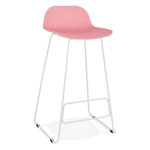 Růžová barová židle Kokoon Slade, výška sedu 76 cm