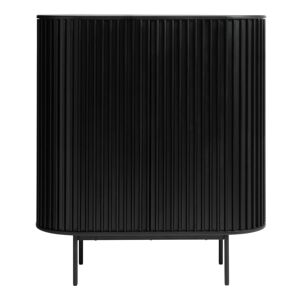 Černá skříňka v dekoru dubu 125x110 cm Siena – Unique Furniture