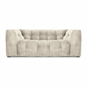 Béžová sametová pohovka Windsor & Co Sofas Vesta, 208 cm