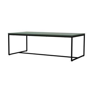 Zelený konferenční stolek s kovovými nohami v černé barvě Tenzo Lipp
