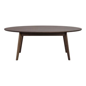 Tmavě hnědý konferenční stolek v dekoru dubu 65x130 cm Yumi – Rowico