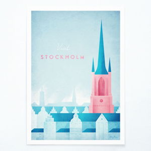 Plakát Travelposter Stockholm, 50 x 70 cm