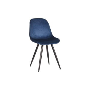 Tmavě modré sametové jídelní židle v sadě 2 ks Capri  – LABEL51