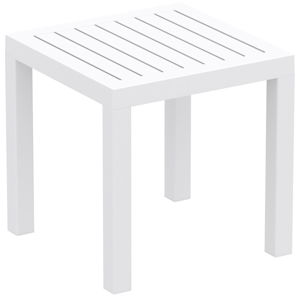 Bílý zahradní odkládací stolek Resol Ocean, 45 x 45 cm