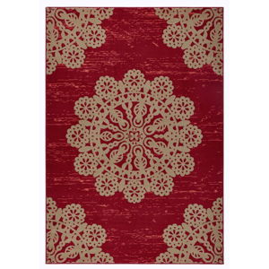 Červený koberec Hanse Home Gloria Lace, 80 x 150 cm