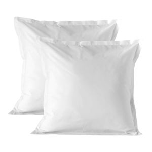 Sada 2 bílých bavlněných povlaků na polštář Happy Friday Basic, 60 x 60 cm