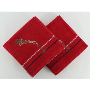 Sada 2 ručníků Marina Red Cipa, 50x90 cm