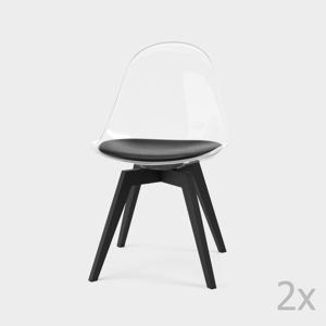 Sada 2 transparentních jídelních židlí Tenzo Bonni