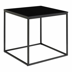Černý odkládací stolek s ocelovým rámem House Nordic Vita, 45 x 45 cm