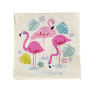 Sada 20 papírových ubrousků Rex London Flamingo Bay