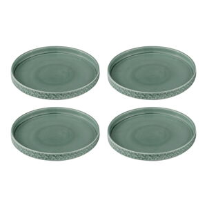 Tyrkysové dezertní  porcelánové talíře v sadě 4 ks ø 20 cm Heath Jade – Ladelle