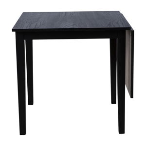 Černý rozkládací jídelní stůl z dubového dřeva Canett Salford, 75 x 75 cm