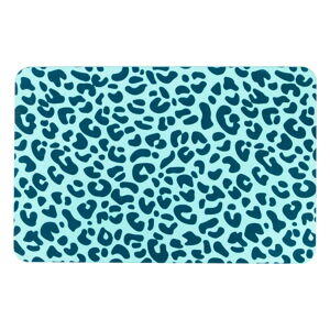 Světle modrá koupelnová předložka 39x60 cm Leopard – Artsy Doormats