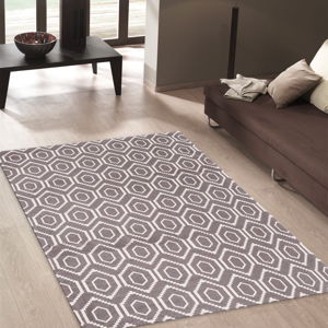 Vysoce odolný kuchyňský koberec Webtappeti Honeycomb Hazel, 60 x 220 cm