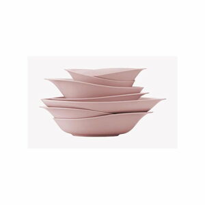 29dílná sada růžového porcelánového nádobí Kütahya Porselen Rose