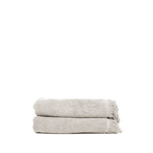 Sada 2 šedohnědých osušek ze 100% bavlny Bonami, 70 x 140 cm