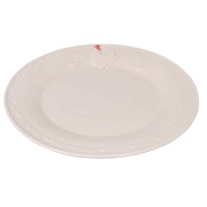 Bílý keramický talíř Antic Line Hen, ⌀ 25 cm