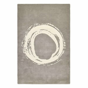 Šedý vlněný koberec Think Rugs Elements Circle, 150 x 230 cm