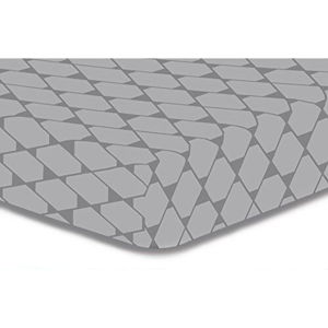 Šedé elastické prostěradlo z mikrovlákna DecoKing Rhombuses, 220 x 240 cm