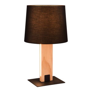 LED stolní lampa v černé a přírodní barvě s textilním stínidlem (výška 50 cm) Rahul – Trio