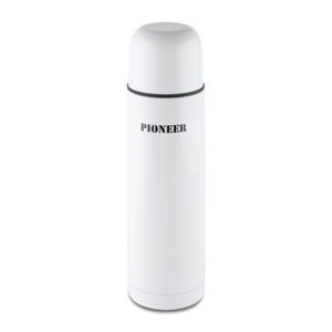Bílá vakuová termoska z nerezové oceli Pioneer Drink Pod, 500 ml