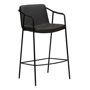Šedá barová židle v imitaci kůže DAN-FORM Denmark Boto