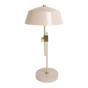Světle růžová stolní lampa s kovovým stínidlem (výška 64 cm) Dusk – HF Living