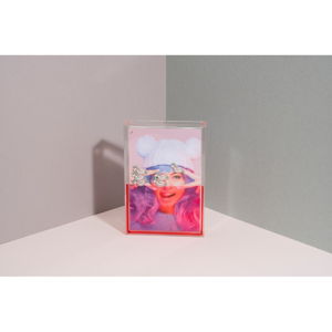 Růžový vodní fotorámeček DOIY Unicorn, 11 x 16 cm