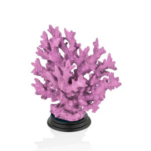 Fialová dekorativní soška korálu The Mia Coral, 25 x 23 cm