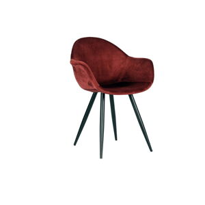 Červené sametové jídelní židle v sadě 2 ks Forli – LABEL51