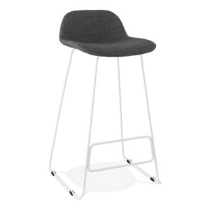 Šedá barová stolička s bílýma nohoma Kokoon Vancouver, výška sedu 76 cm