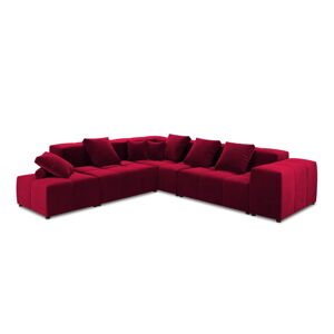Červená sametová rohová pohovka (variabilní) Rome Velvet - Cosmopolitan Design