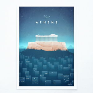 Plakát Travelposter Athens, A2