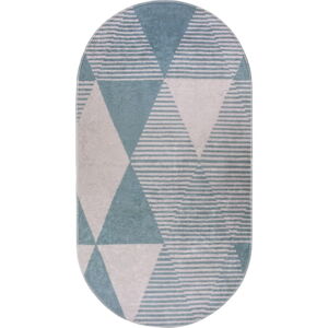 Modrý pratelný koberec 80x120 cm Oval – Vitaus