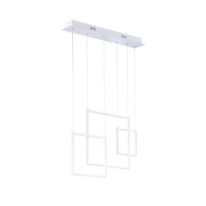 Bílé kovové závěsné LED svítidlo Trio Tucson, 150 cm