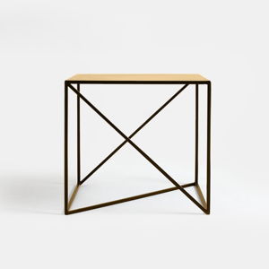 Odkládací stolek ve zlaté barvě Custom Form Memo, 50 x 50 cm