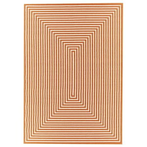 Oranžový vysoce odolný koberec vhodný do exteriéru Webtappeti Braid, 133 x 190 cm