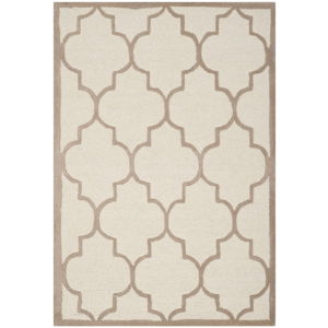 Béžový vlněný koberec Safavieh Everly, 91 x 152 cm
