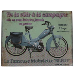 Cedule Antic Line Blue Motorcycle