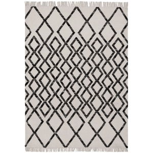 Béžovo-černý koberec Asiatic Carpets Hackney Diamond, 120 x 170 cm
