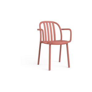 Sada 2 cihlově oranžových zahradních židlí s područkami Resol Sue