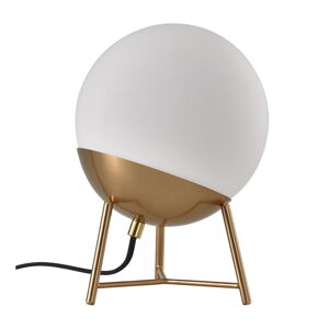 Bílá LED stmívatelná stolní lampa se skleněným stínidlem (výška 32 cm) Chelsea – House Nordic