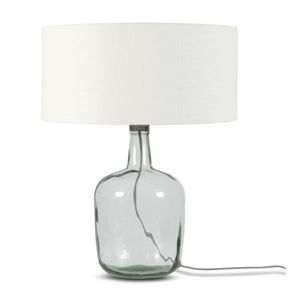 Stolní lampa s bílým stínidlem a konstrukcí z recyklovaného skla Good&Mojo Murano, ⌀ 47 cm