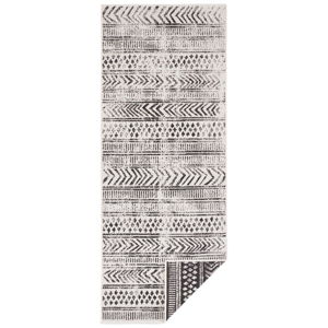 Černo-krémový venkovní koberec NORTHRUGS Biri, 80 x 250 cm