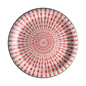 Červený talíř z dolomitu Brandani Ginger, ⌀ 27 cm