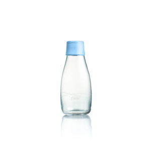 Pastelově modrá skleněná lahev ReTap s doživotní zárukou, 300 ml