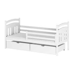 Bílá dětská postel s úložným prostorem 80x160 cm Kate - Lano Meble