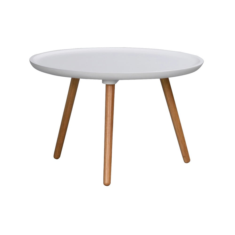 Bílý konferenční stolek Rowico Dellingr, ⌀ 55 cm